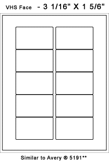 VHS labels - Form 311602