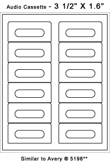 audio cassette labels - Form 311905