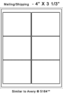 mailing shipping labels - Form 312208