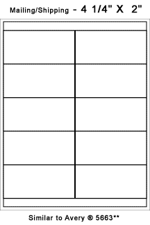 mailing shipping labels - Form 312603