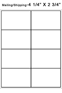 mailing shipping labels - Form 312658