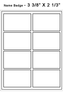 name badge labels - Form 313806