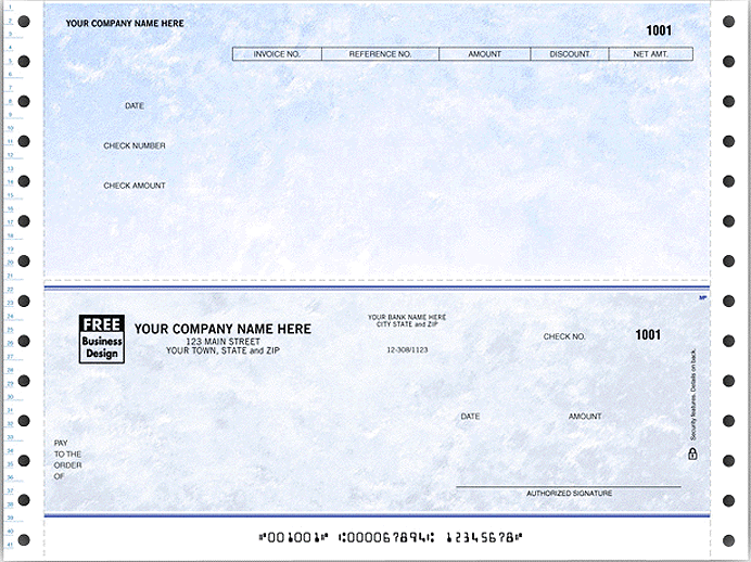 Form 13143T-Large Continuous Accounts Payable Check