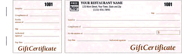 gift certificate - Form 8385