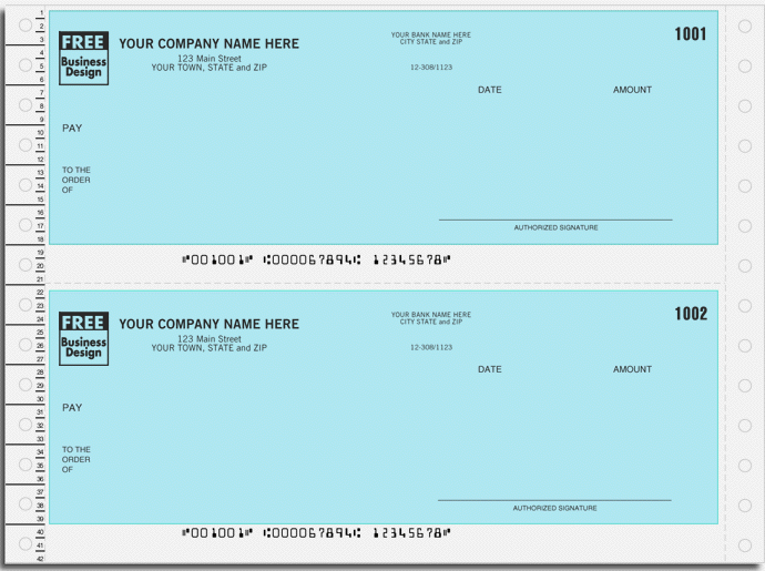 Form 13001-Large Continuous Multipurpose Check