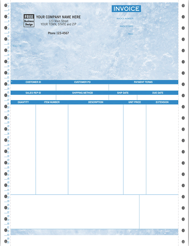 continuous product invoices - Form 13340T