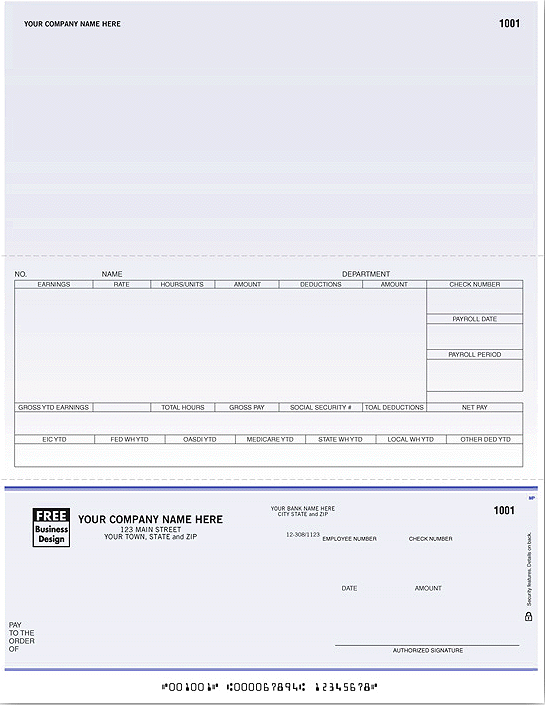 Form 13142-Large Laser Payroll Check