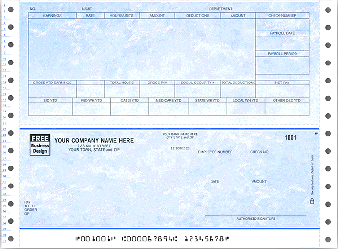 Form 13145T-Large Continuous Payroll Check