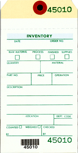ANS Business Forms & Systems - Inventory Tags with Consecutive Numbered ...