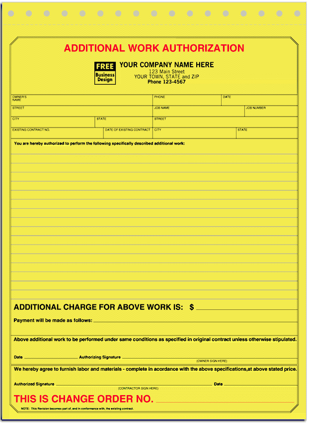 Form 120-Large Additioanl Work Authorization