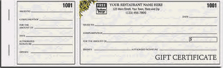 gift certificate - Form 8383