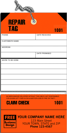 large repait tag - Form D304