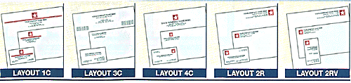 Stationery Layouts 1C thru 2RV