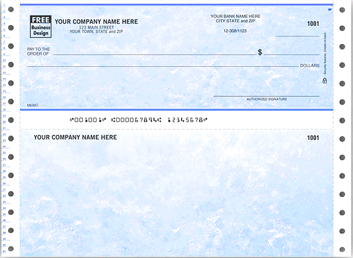 ANS Business Forms & Systems 13079T Continuous Multipurpose Check