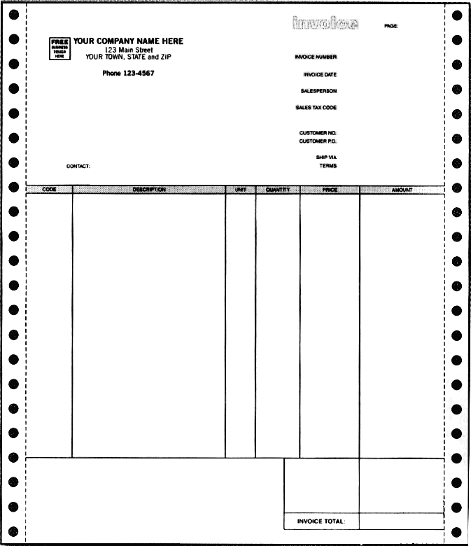 continuous invoices - Form 13353